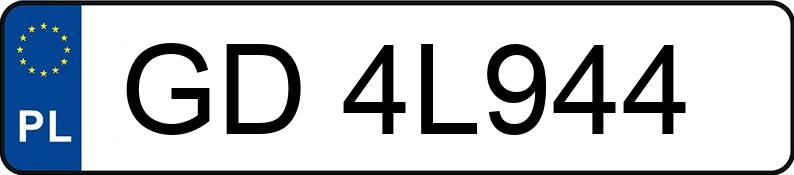 Numer rejestracyjny GD 4L944 posiada PORSCHE 944 Kat. 944 Kat. - GD4L944