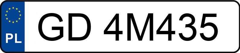 Numer rejestracyjny GD 4M435 posiada VOLKSWAGEN Caddy Diesel MR`05 E4 2.3t TDI - GD4M435