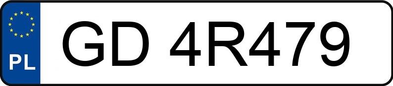 Numer rejestracyjny GD 4R479 posiada SKODA SUPERB - GD4R479