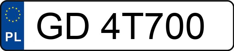 Numer rejestracyjny GD 4T700 posiada AUDI A5 AVANT - GD4T700