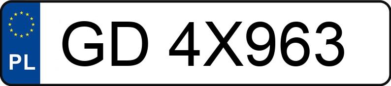 Numer rejestracyjny GD 4X963 posiada PEZAL  PE3502 - GD4X963