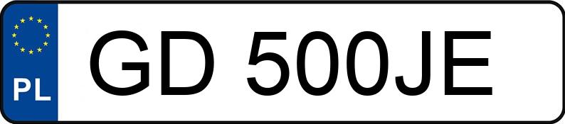 Numer rejestracyjny GD 500JE posiada AUDI A3 - GD500JE Numer rejestracyjny GD 500JE posiada AUDI A3 - GD500JE