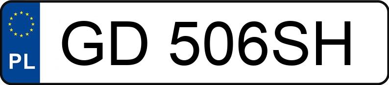 Pirat drogowy w pojeździe o numerach rejestracyjnych GD506SH