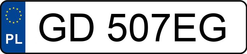 Numer rejestracyjny GD 507EG posiada RENAULT MEGANE 1.9 DCI KOMBI - GD507EG