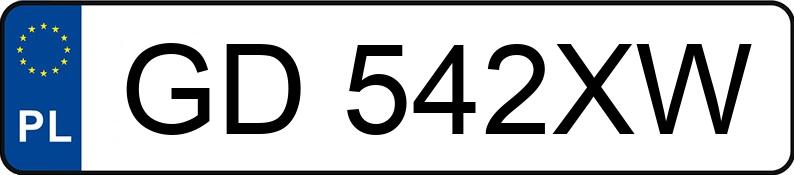 Numer rejestracyjny GD 542XW posiada HONDA CIVIC - GD542XW Numer rejestracyjny GD 542XW posiada HONDA CIVIC - GD542XW