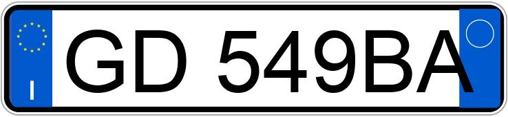 Numer rejestracyjny GD549BA posiada MINI Mini Countrym.