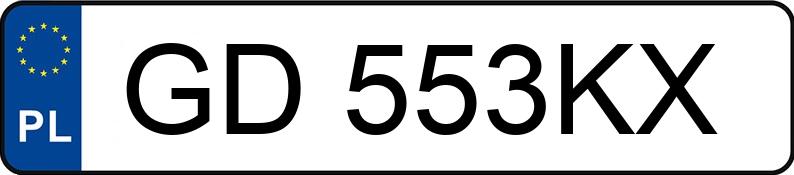 Numer rejestracyjny GD 553KX posiada RENAULT ESPACE - GD553KX