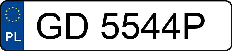Numer rejestracyjny GD 5544P posiada SAME LASER - GD5544P