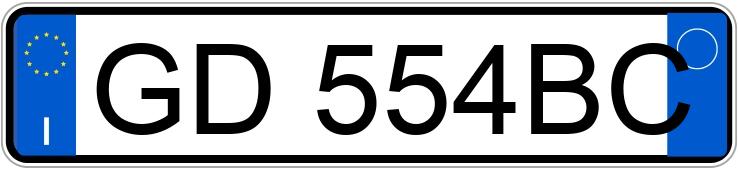 Numer rejestracyjny GD554BC posiada BMW Serie 3