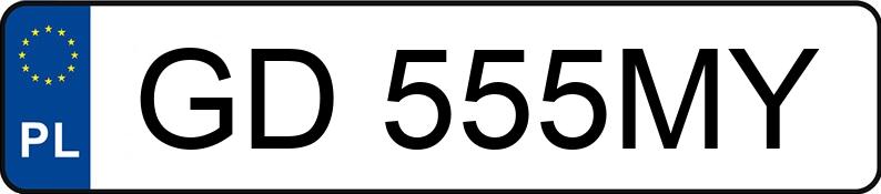 Numer rejestracyjny GD 555MY posiada SUBARU IMPREZA - GD555MY