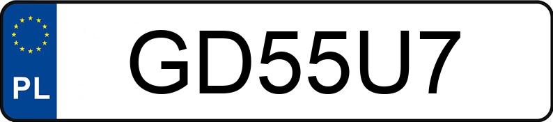 The registration number GD 55U7 has SUZUKI Sport./Szosowe do 600 ccm GSR 600 A/ABS - GD55U7