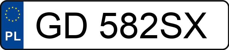 Numer rejestracyjny GD 582SX posiada FORD TRANSIT - GD582SX