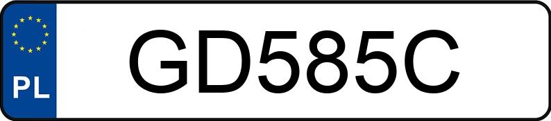 Le numéro d’enregistrement GD 585C a ZIPP Skutery Vega 50 - GD585C