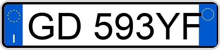 Numer rejestracyjny GD593YF posiada TOYOTA Aygo 2a serie Numer rejestracyjny GD593YF posiada TOYOTA Aygo 2a serie