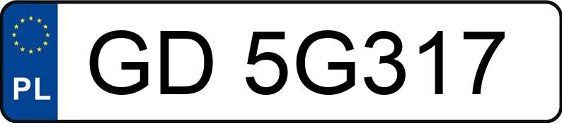 Numer rejestracyjny GD 5G317 posiada TOYOTA PRIUS - GD5G317