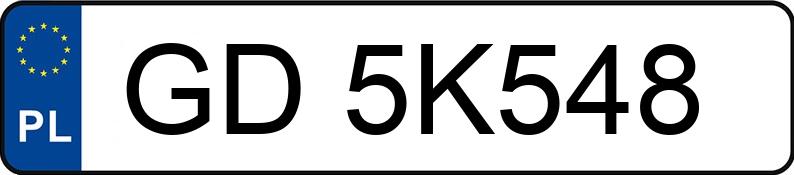 Numer rejestracyjny GD 5K548 posiada SEAT LEON - GD5K548