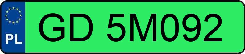 Numer rejestracyjny GD 5M092 posiada KIA  - GD5M092