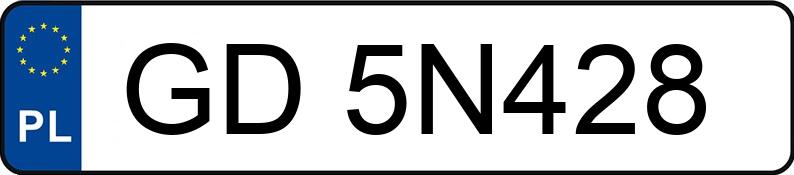 Numer rejestracyjny GD 5N428 posiada FORD Focus 1.6 Kat. MR`98 Trend - GD5N428