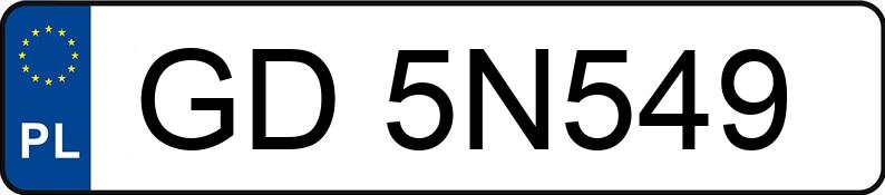 Numer rejestracyjny GD 5N549 posiada VOLKSWAGEN Passat B6 2.0 TDI-CR MR`05 E5 Comfortline DSG - GD5N549