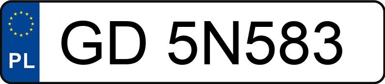 Numer rejestracyjny GD 5N583 posiada OPEL INSIGNIA - GD5N583