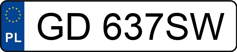 Numer rejestracyjny GD 637SW posiada VOLKSWAGEN T-ROC - GD637SW