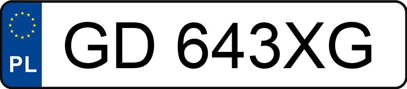 Numer rejestracyjny GD 643XG posiada AUDI A4 - GD643XG Numer rejestracyjny GD 643XG posiada AUDI A4 - GD643XG