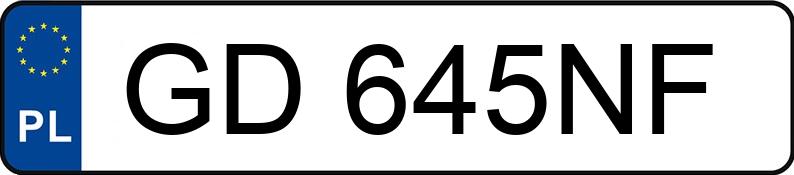 Numer rejestracyjny GD 645NF posiada OPEL VECTRA - GD645NF