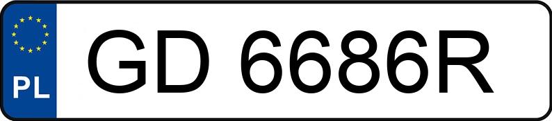 Numer rejestracyjny GD 6686R posiada FORD MONDEO - GD6686R