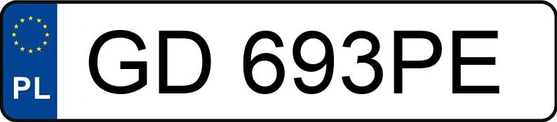 Numer rejestracyjny GD 693PE posiada VOLKSWAGEN PASSAT - GD693PE