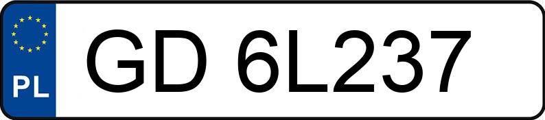 Numer rejestracyjny GD 6L237 posiada PEUGEOT 308 1.6 MR`07 E4 Trendy 120 - GD6L237