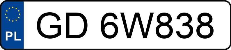 Numer rejestracyjny GD 6W838 posiada KIA CEED - GD6W838