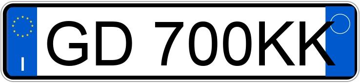 Numer rejestracyjny GD700KK posiada SMART fortwo 1a serie