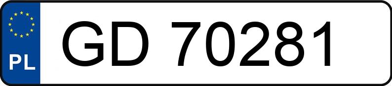 Numer rejestracyjny GD 70281 posiada PEUGEOT 405 - GD70281