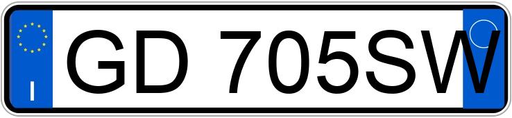 Numer rejestracyjny GD705SW posiada MERCEDES Classe A