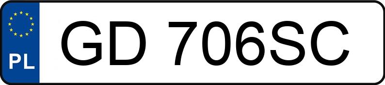 Pirat drogowy w pojeździe o numerach rejestracyjnych GD706SC