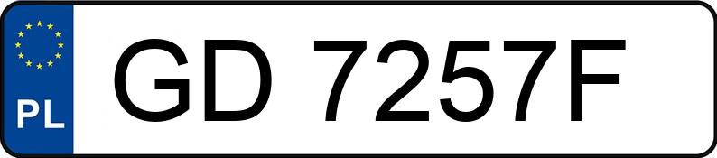 Numer rejestracyjny GD 7257F posiada NISSAN ALMERA - GD7257F