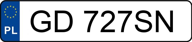 The registration number GD 727SN has BMW 750 Diesel MR`15 E6c G11/G12 xDrive Steptronic - GD727SN