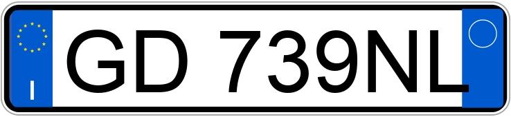 Numer rejestracyjny GD739NL posiada FIAT 500