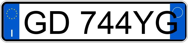 Numer rejestracyjny GD744YG posiada FIAT 500