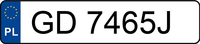 Numer rejestracyjny GD 7465J posiada VOLKSWAGEN PASSAT - GD7465J