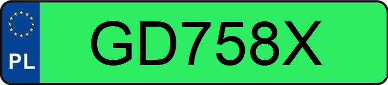 Numer rejestracyjny GD 758X posiada MZ/MUZ Skutery Charly - GD758X