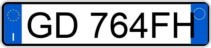 Numer rejestracyjny GD764FH posiada FIAT 500