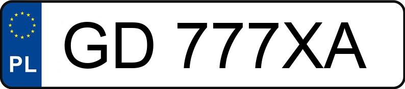 Numer rejestracyjny GD 777XA posiada BMW 318 Diesel MR`16 E6 F30 xDrive - GD777XA