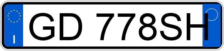 Numer rejestracyjny GD778SH posiada BMW Serie 1