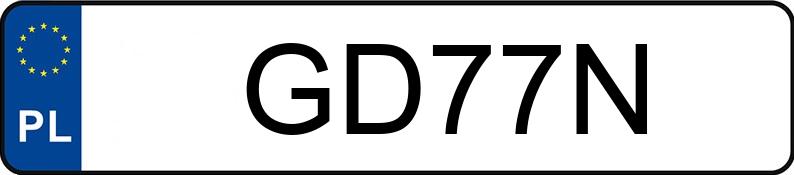 Numer rejestracyjny GD 77N posiada BMW 735i E32 735i E32 - GD77N