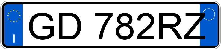 Numer rejestracyjny GD782RZ posiada GC342VH 