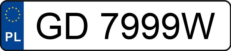 Numer rejestracyjny GD 7999W posiada DAEWOO MATIZ 0.8 - GD7999W