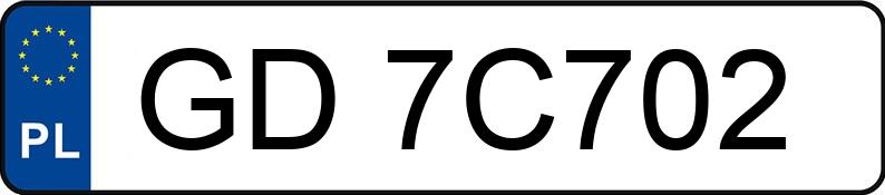 Pirat drogowy w pojeździe o numerach rejestracyjnych GD7C702