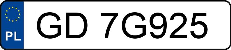 Numer rejestracyjny GD 7G925 posiada TOYOTA PRIUS - GD7G925 Numer rejestracyjny GD 7G925 posiada TOYOTA PRIUS - GD7G925
