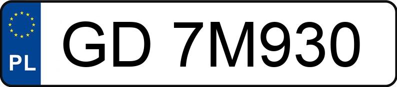Numer rejestracyjny GD 7M930 posiada SKODA OCTAVIA - GD7M930